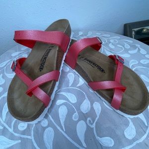 Birkenstock Mayari Sandal in Pink with White Soles